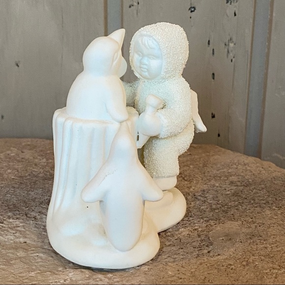 3/$25: Bundle savings 🎄 Ceramic Ornament. Child carving ice penguins. - Picture 2 of 4